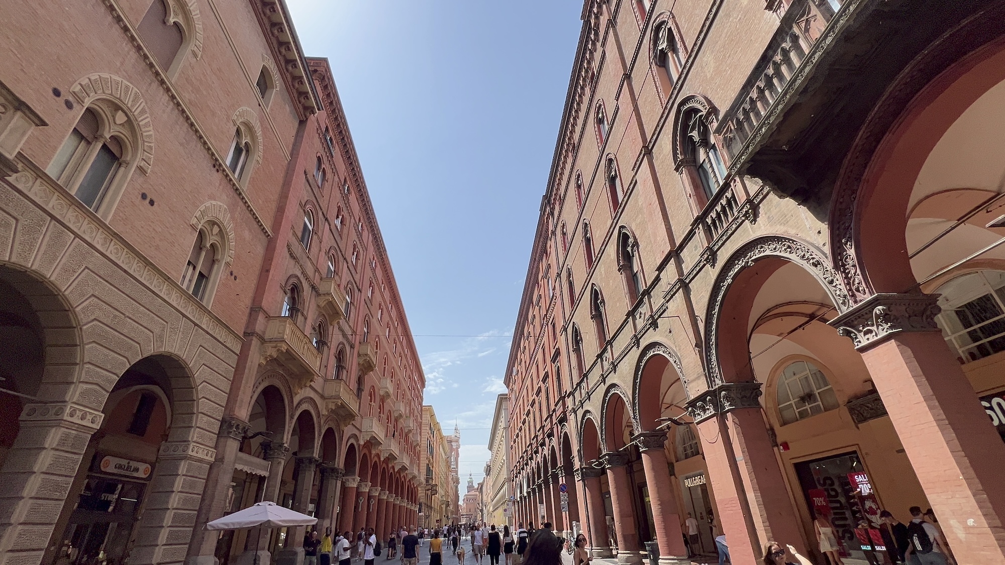 Via Dell' Indipendenza in Bologna, July 2024