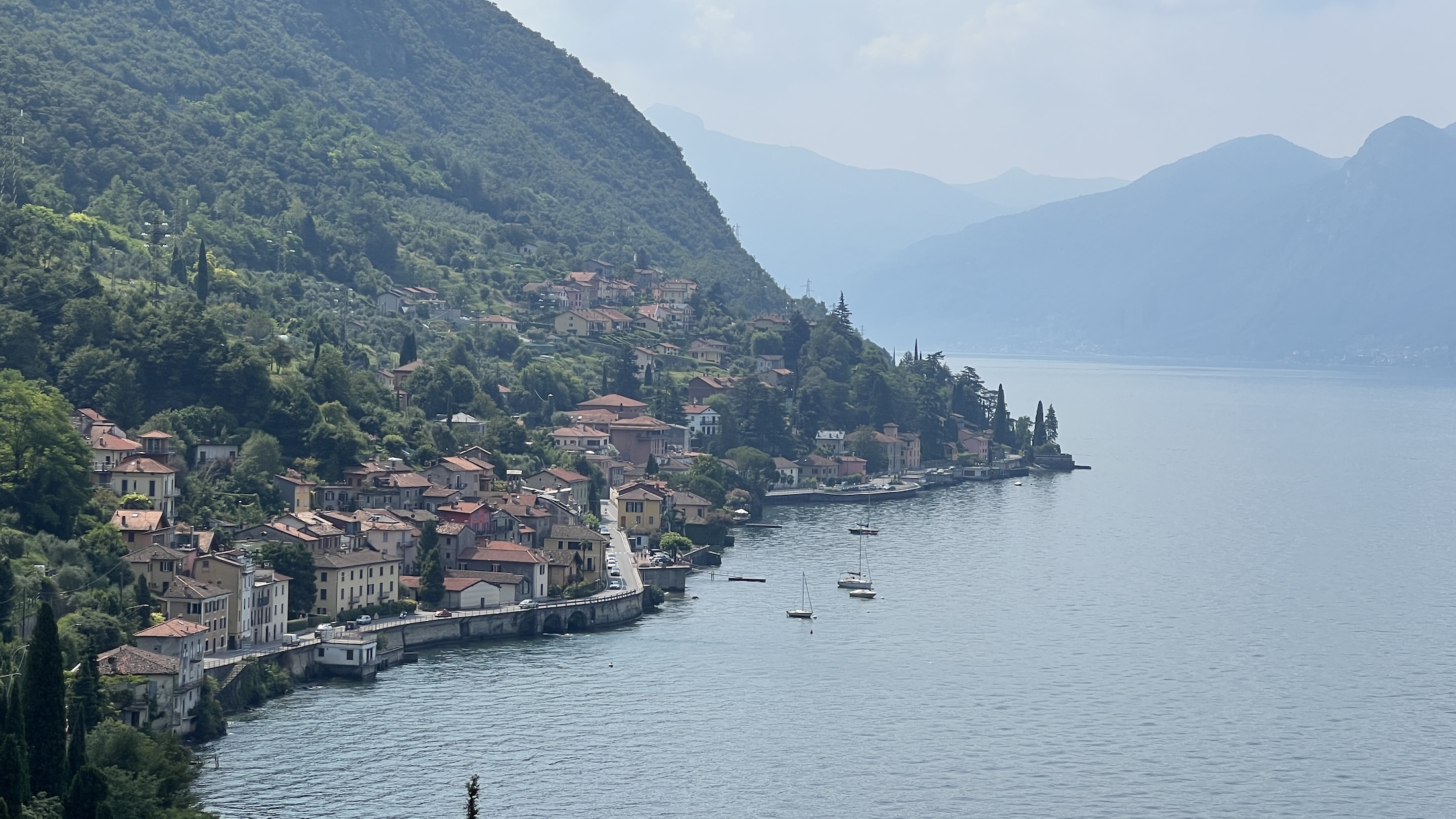 Shoreline of Lake Como, July 2024