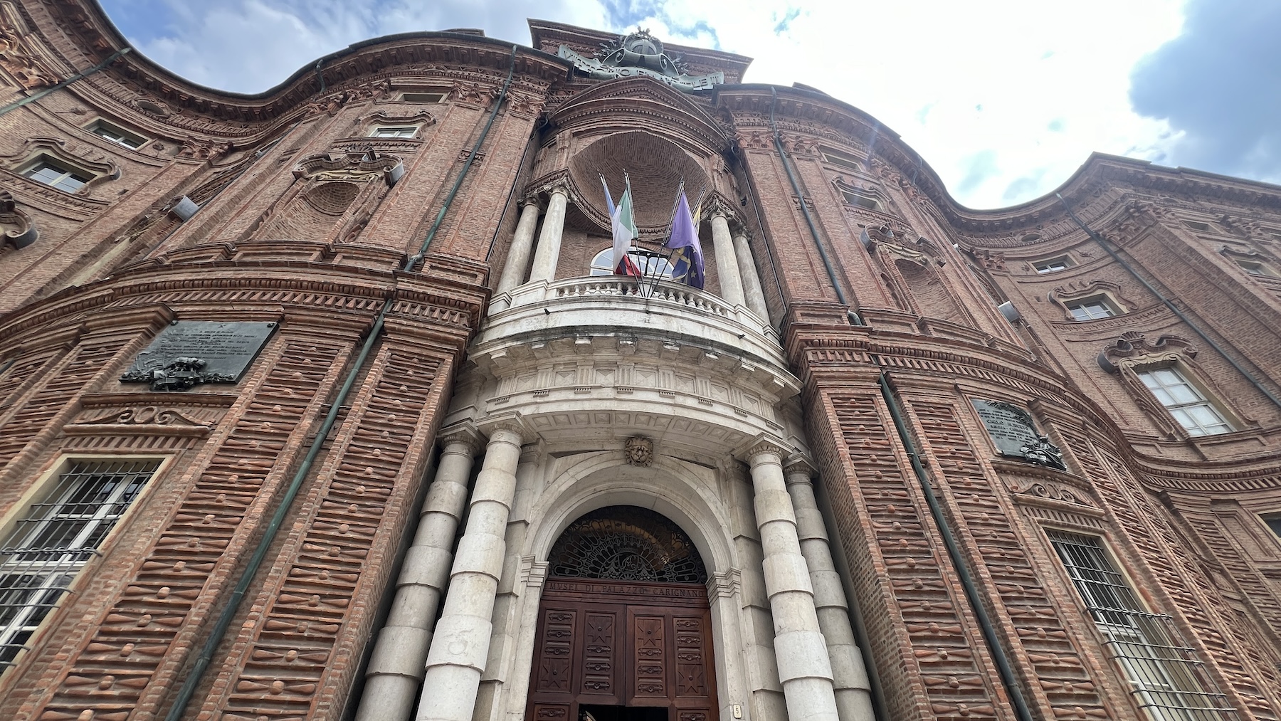 Red Building in Palazzo Carignano in Turin, July 2024