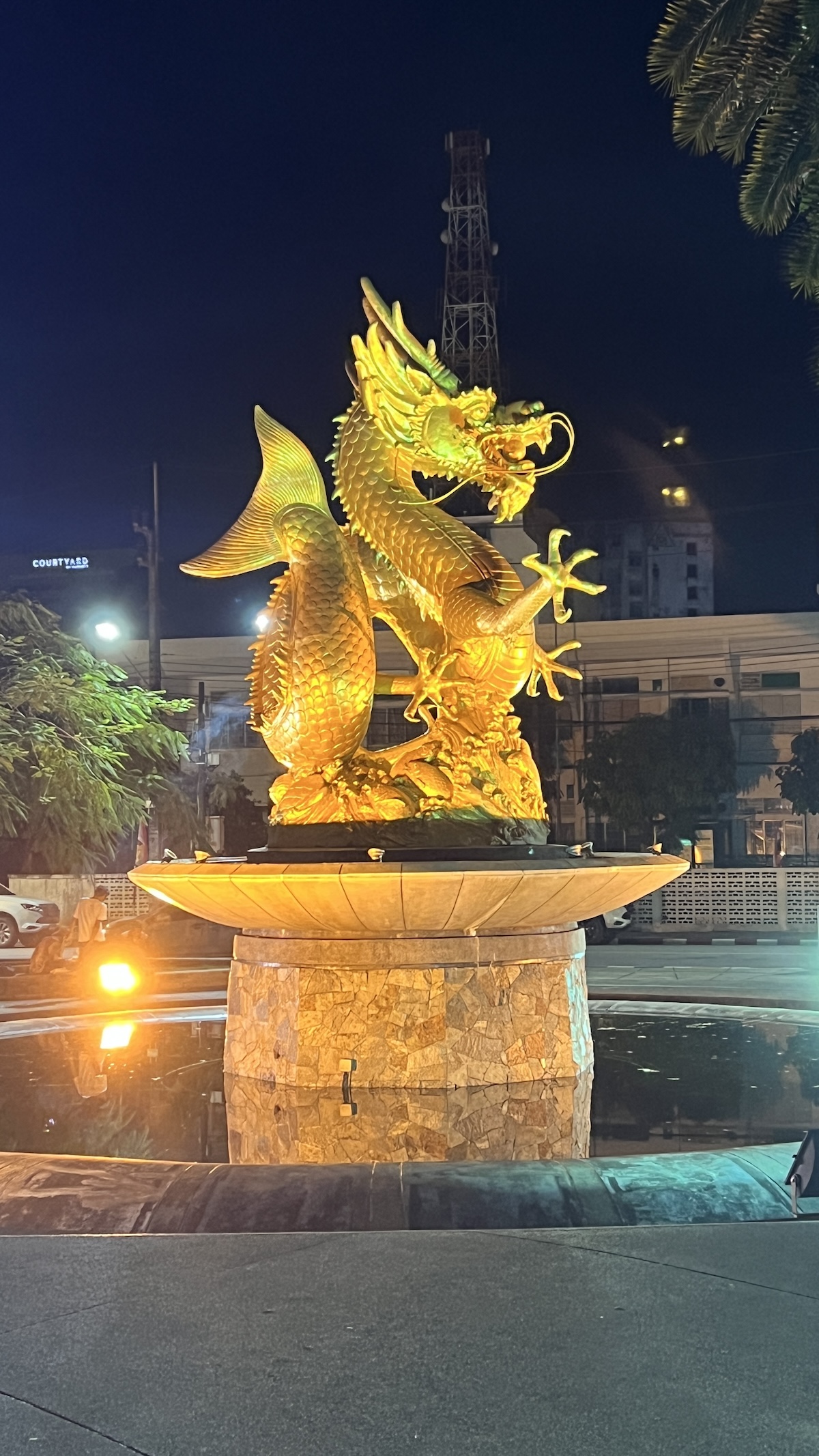 Dragon statue in Phuket, August 2024