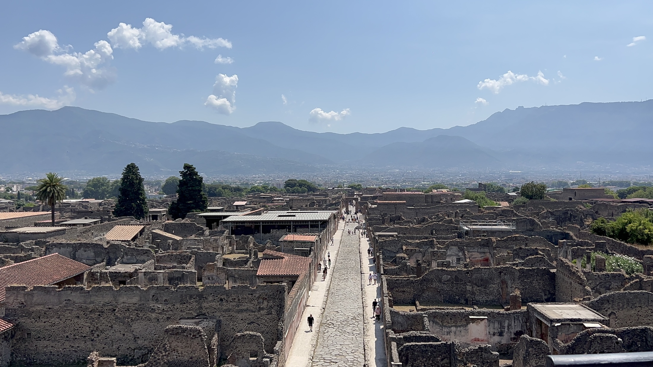 View of Pompeii from the Tower of Mercury, August 2024